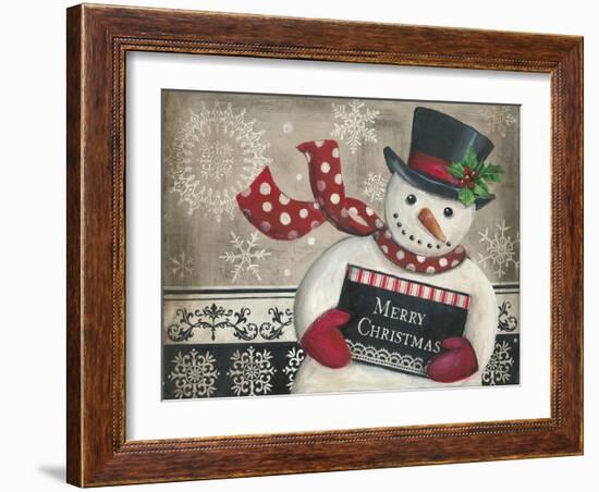 Christmas Snowman-Kimberly Poloson-Framed Art Print