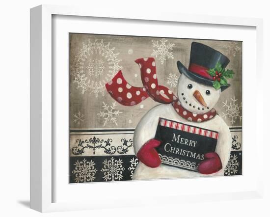 Christmas Snowman-Kimberly Poloson-Framed Art Print