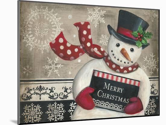 Christmas Snowman-Kimberly Poloson-Mounted Art Print