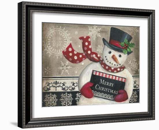 Christmas Snowman-Kimberly Poloson-Framed Art Print