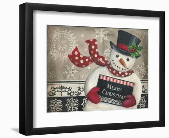 Christmas Snowman-Kimberly Poloson-Framed Art Print