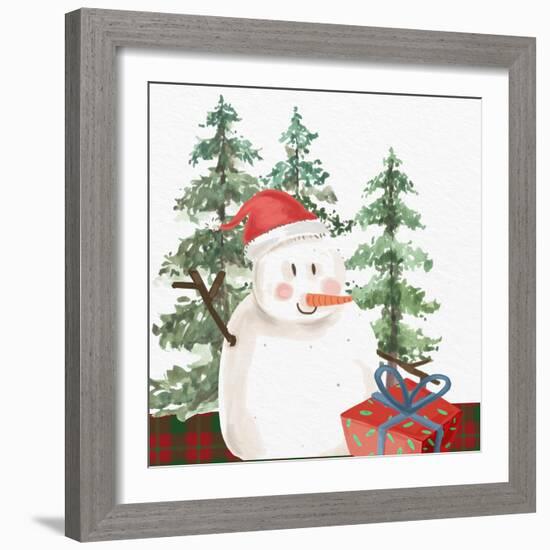 Christmas Snowman-Kim Allen-Framed Art Print