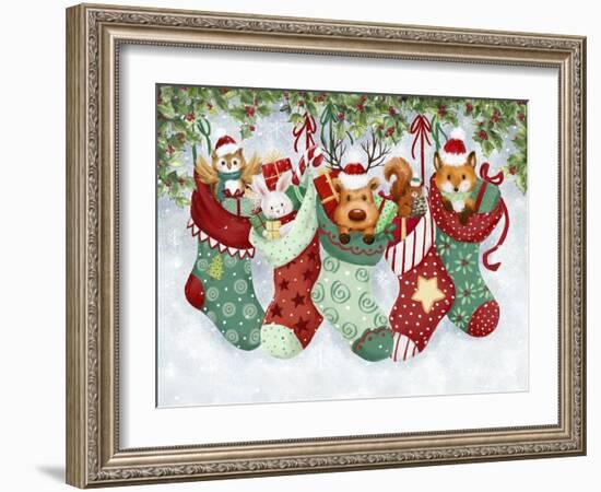 Christmas Socks-MAKIKO-Framed Giclee Print