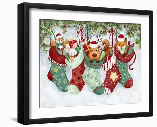 Christmas Socks-MAKIKO-Framed Giclee Print