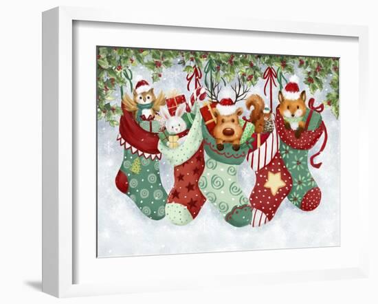 Christmas Socks-MAKIKO-Framed Giclee Print