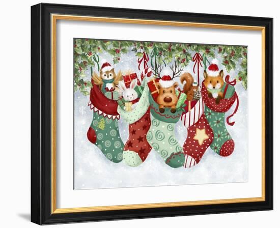 Christmas Socks-MAKIKO-Framed Giclee Print