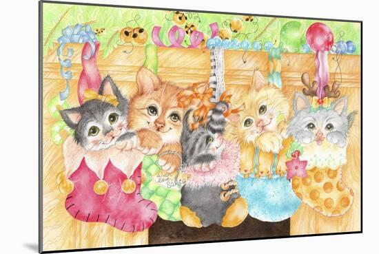 Christmas Stocking Kittens-Karen Middleton-Mounted Giclee Print