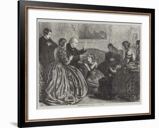 Christmas Story-Telling-John Everett Millais-Framed Giclee Print