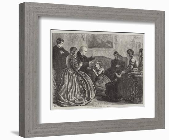 Christmas Story-Telling-John Everett Millais-Framed Giclee Print