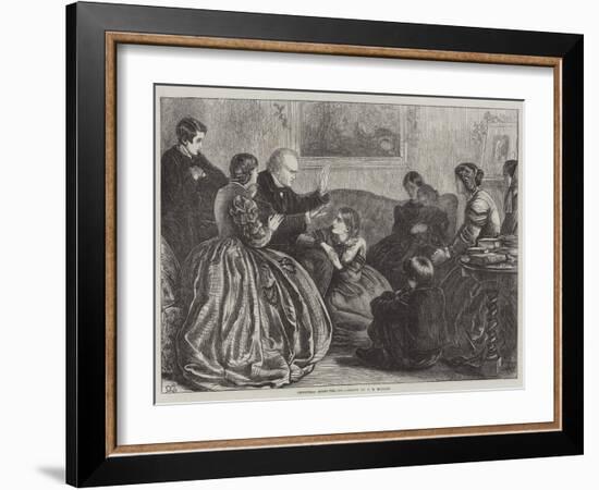 Christmas Story-Telling-John Everett Millais-Framed Giclee Print