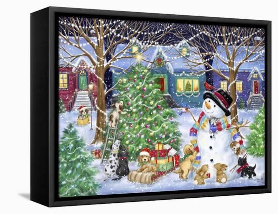 Christmas Street-MAKIKO-Framed Premier Image Canvas