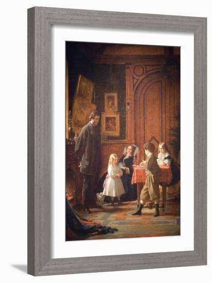 Christmas-Time, the Blodgett Family, 1864-Eastman Johnson-Framed Art Print