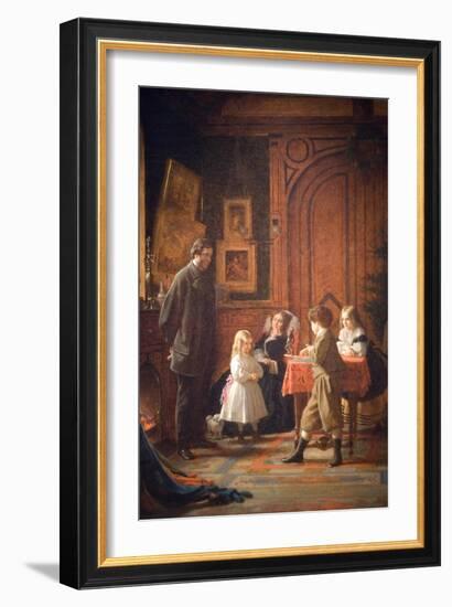 Christmas-Time, the Blodgett Family, 1864-Eastman Johnson-Framed Art Print