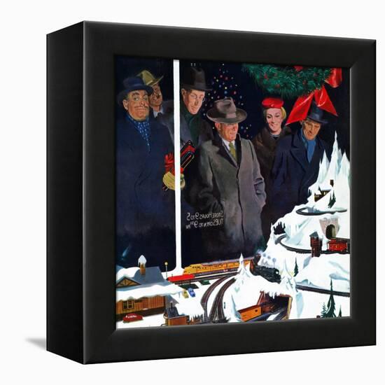 "Christmas Train Set", December 15, 1956-George Hughes-Framed Premier Image Canvas