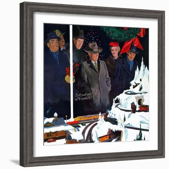 "Christmas Train Set", December 15, 1956-George Hughes-Framed Giclee Print