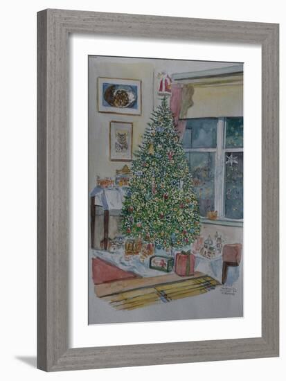 Christmas Tree, 2009,( Watercolor)-Anthony Butera-Framed Giclee Print