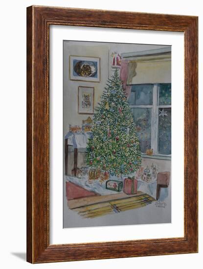 Christmas Tree, 2009,( Watercolor)-Anthony Butera-Framed Giclee Print