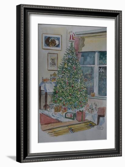 Christmas Tree, 2009,( Watercolor)-Anthony Butera-Framed Giclee Print