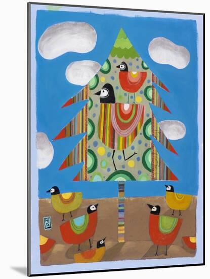 Christmas Tree and Birds-Nathaniel Mather-Mounted Giclee Print