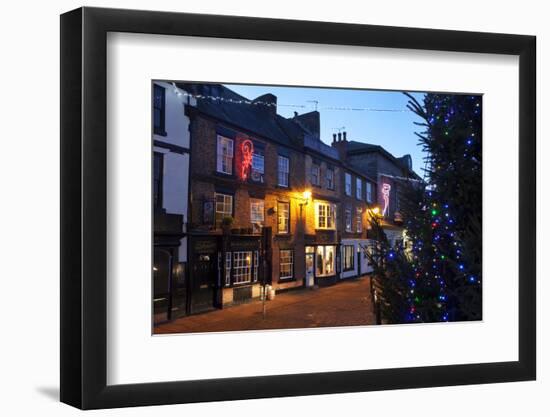 Christmas Tree and Market Place at Dusk-Mark Sunderland-Framed Photographic Print