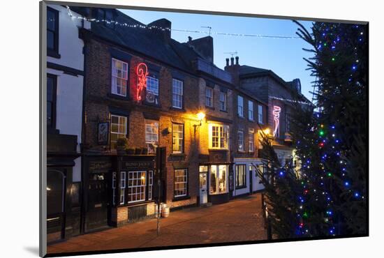 Christmas Tree and Market Place at Dusk-Mark Sunderland-Mounted Photographic Print