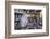 Christmas tree and Santa Claus in the pedestrian roads of the old town, Colmar, Haut-Rhin departmen-Roberto Moiola-Framed Photographic Print