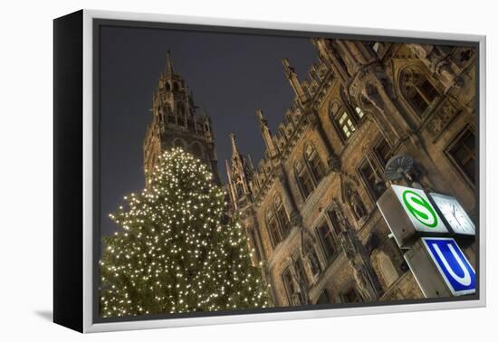 Christmas Tree at Neues Rathaus in Munich-Jon Hicks-Framed Premier Image Canvas