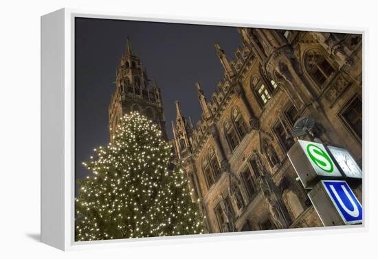 Christmas Tree at Neues Rathaus in Munich-Jon Hicks-Framed Premier Image Canvas