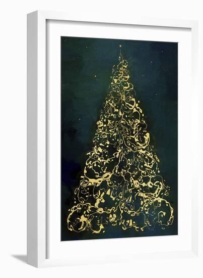 Christmas Tree at Night-Cora Niele-Framed Giclee Print