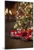 Christmas Tree by Fireplace-null-Mounted Premium Photographic Print