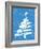 Christmas Tree in Blue-Crockett Collection-Framed Giclee Print