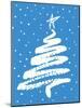 Christmas Tree in Blue-Crockett Collection-Mounted Giclee Print