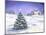 Christmas Tree in Snow-MAKIKO-Mounted Giclee Print