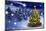 Christmas Tree in Snowy Night-Smileus-Mounted Photographic Print
