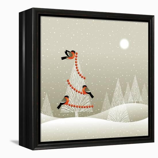 Christmas Tree in Winter Forest-Oleg Iatsun-Framed Stretched Canvas