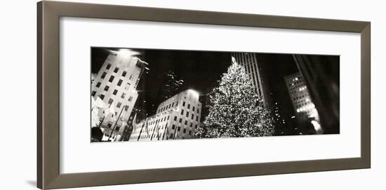 Christmas Tree Lit Up at Night, Rockefeller Center, Manhattan, New York City, New York State, USA-null-Framed Photographic Print