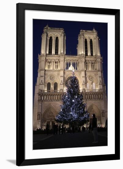 Christmas Tree, Notre-Dame De Paris Cathedral, Paris, France, Europe-Godong-Framed Photographic Print