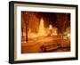 Christmas Tree on Snowy Night in Pioneer Courthouse Square, Portland, Oregon, USA-Janis Miglavs-Framed Photographic Print