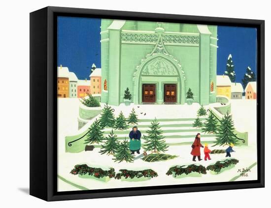 Christmas Tree Selling, 1988-Magdolna Ban-Framed Premier Image Canvas