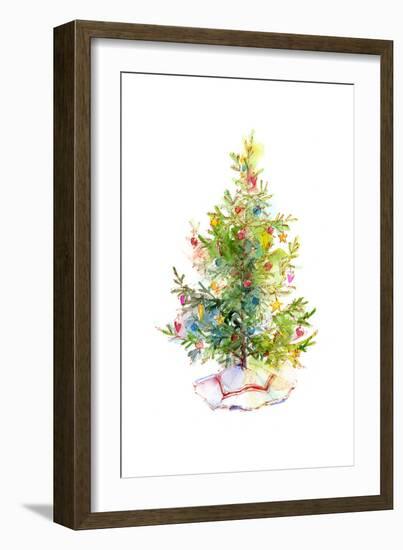 Christmas Tree with Skirt, 2016-John Keeling-Framed Giclee Print