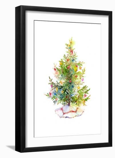 Christmas Tree with Skirt, 2016-John Keeling-Framed Giclee Print