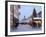 Christmas Tree With Stalls and People at Marktstrasse in the Spa Town of Bad Tolz, Bavaria-Richard Nebesky-Framed Photographic Print