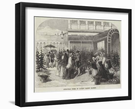 Christmas Trees in Covent Garden Market-null-Framed Giclee Print