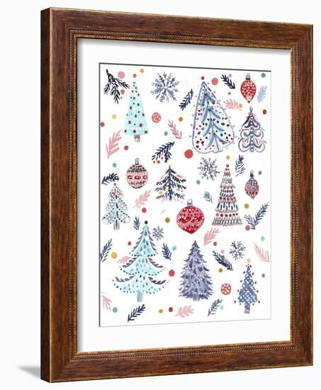 Christmas Trees-Irina Trzaskos Studio-Framed Giclee Print