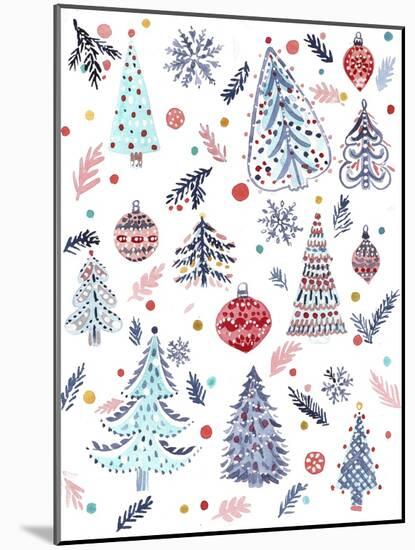 Christmas Trees-Irina Trzaskos Studio-Mounted Giclee Print