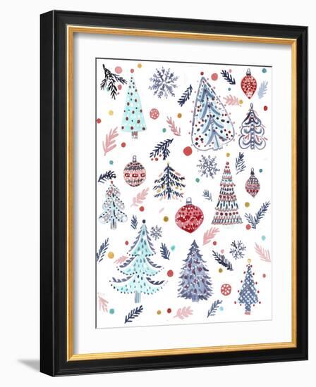 Christmas Trees-Irina Trzaskos Studio-Framed Giclee Print