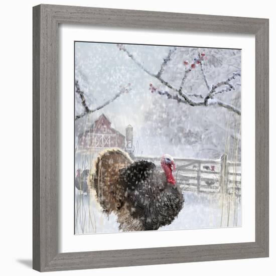 Christmas turkey-Clare Davis London-Framed Giclee Print