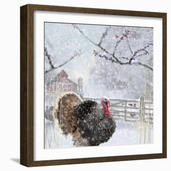 Christmas turkey-Clare Davis London-Framed Giclee Print