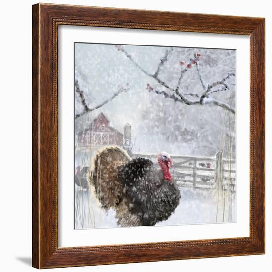 Christmas turkey-Clare Davis London-Framed Giclee Print