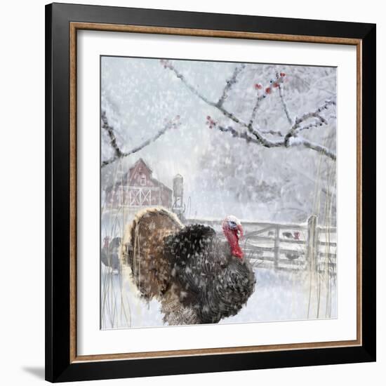 Christmas turkey-Clare Davis London-Framed Giclee Print